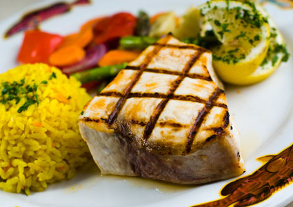 Fresh seafood at the Beach House