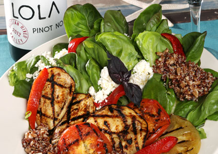 Healthy delicious food and LOLA wine at the Beach House