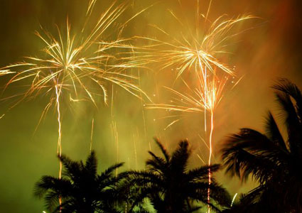 Fireworks at the BeachHouse, Anna Maria Island, Florida