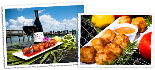 Fresh Seafood with water views at the Mar Vista, Longboat Key, Florida