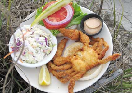Softshell crab sandwich